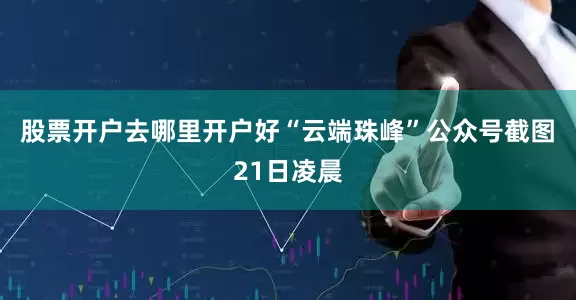股票开户去哪里开户好“云端珠峰”公众号截图　　21日凌晨